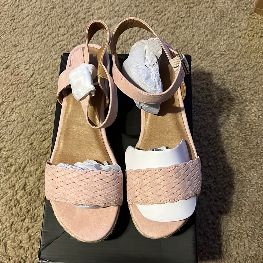 Brand new pink sandals, size 10